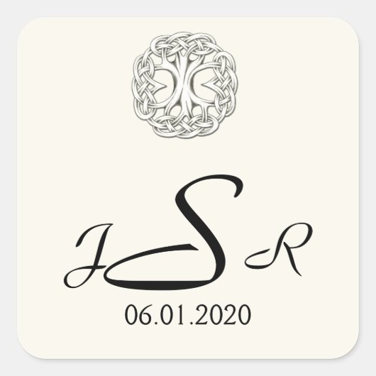 ライフのケルトの木モノグラムのシール スクエアシール (正面)
