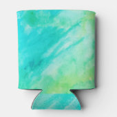 ライフのビーチザ楽しむウェーブブルーのテクスチャ引用文 缶クーラー (裏面)