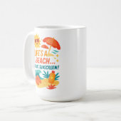 ライフのビーチ- おもしろい Summer Sunscreen コーヒーマグカップ (正面左)