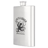 ライフのビーチ – サマーおもしろい引用文 フラスク (左)