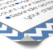 ライフの小さな指示ネイビーブルー ポスター (角)