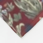 ライフの木ウィリアム・モリス・レッド フリースブランケット (角)