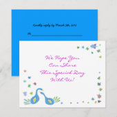 ライフの木バルミツワー招待状返信カード 招待状 (正面/裏面)