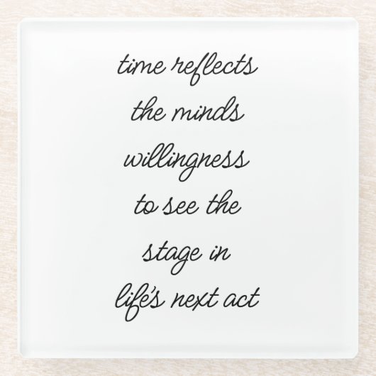 ライフの次の行動ガラスのコースター ガラスコースター (正面)