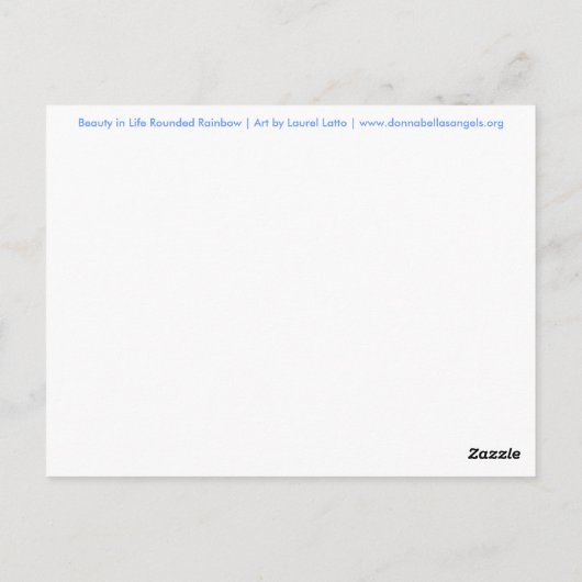 ライフの美しさ 丸い虹 ポストカード (裏面)