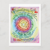 ライフの美しさ 丸い虹 ポストカード (正面)