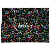 ライフの色カスタム抱き枕 – 小、光沢 ラージペーパーバッグ (正面)