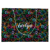 ライフの色カスタム抱き枕 – 小、光沢 ラージペーパーバッグ (裏面)