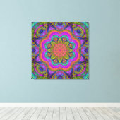 ライフの色、モダン抽象芸術・ウォラルト キャンバスプリント (インサイチュ (ウッドフロア))