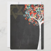 ライフのPixDezinesツリー(ユダヤ教の)バル・ミツバー/シャルボード 招待状 (裏面)