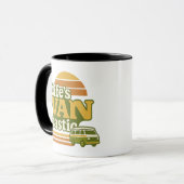 ライフのVANtasticレトロ70sファングラフィック マグカップ (正面左)