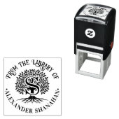 ライフはっきりしたライブラリ名#2BPのツリー上のイニシャル セルフインキングスタンプ (インサイチュ)