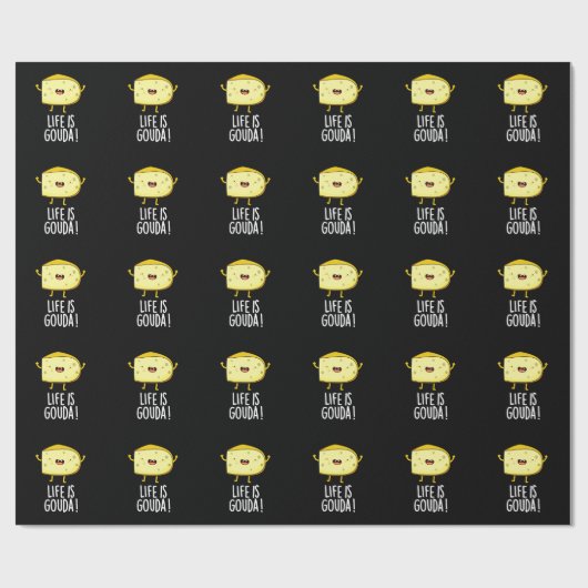 ライフはグダおもしろいチーズ前向きプンダークBG ラッピングペーパー (フラット)