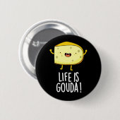 ライフはグダおもしろいチーズ前向きプンダークBG 缶バッジ (正面&裏面)