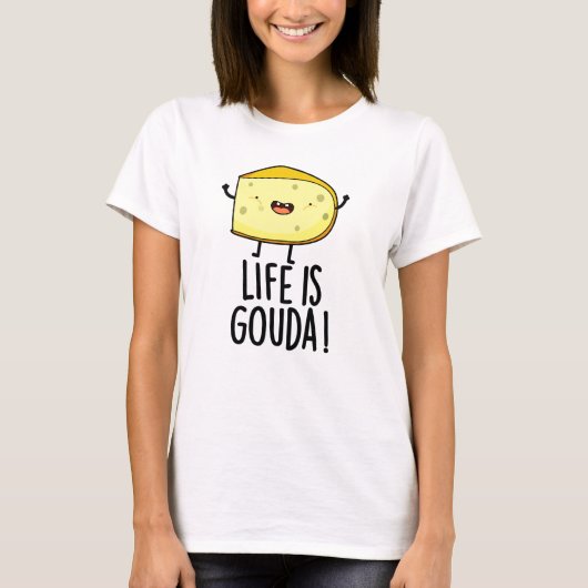 ライフはグダおもしろいチ前向きーズパン Tシャツ (正面)