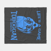 ライフはゲームトボガンウィンタースポーツノベルティ フリースブランケット (正面(横))