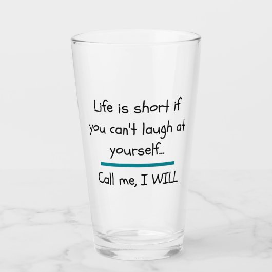 ライフはショートおもしろいことわざ引用文ノベルティ タンブラーグラス (正面)