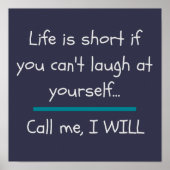 ライフはショートおもしろいことわざ引用文ノベルティ ポスター (正面)