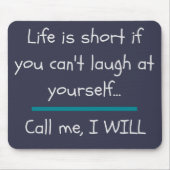 ライフはショートおもしろいことわざ引用文ノベルティ マウスパッド (正面)