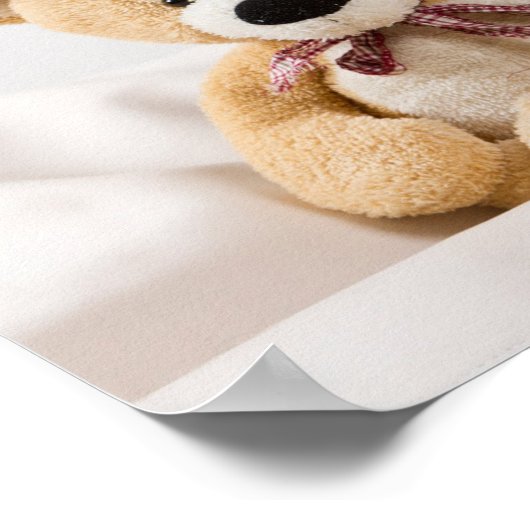 ライフはシンプルテディベア感動的引用文 ポスター (角)