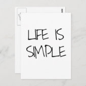 ライフはシンプルポストカ感動的ード ポストカード (正面/裏面)