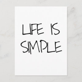 ライフはシンプルポストカ感動的ード ポストカード