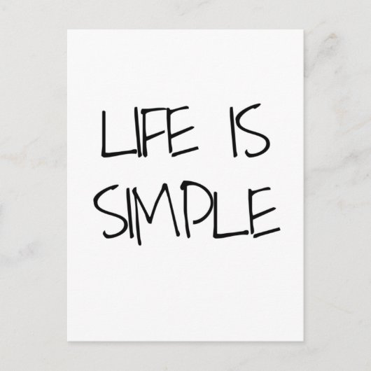 ライフはシンプルポストカ感動的ード ポストカード (正面)