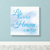 ライフはテスト天国はギフトキャンバス キャンバスプリント (インサイチュ (ウッドフロア))