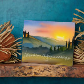 ライフはバランスるみ引用文かわいらしサンセットテーブルトップ フォトプラーク (側面)