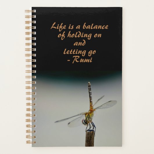 ライフはバランス引用文トンボ プランナー手帳 (正面)