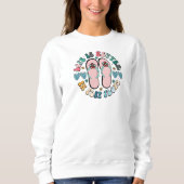 ライフはビーチサンダルシャツのビーチ休暇で良い スウェットシャツ (正面)