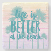 ライフはビーチハウスストーンコースターで良い ストーンコースター (正面)