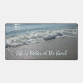 ライフはビーチ写真の海で良い デスクマット (正面)