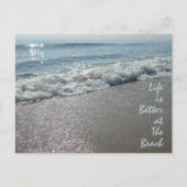 ライフはビーチ写真の海で良い ポストカード (正面)