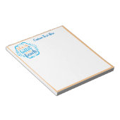 ライフはビーチ引用文ブルーベージュで良い ノートパッド (アングル)