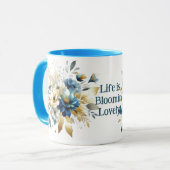 ライフはブルーミンラブリーアップあなたの引用文 マグカップ (正面左)