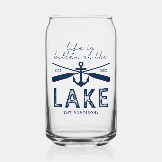 ライフはレイクハウスファミリー名 ガラス缶 (正面)