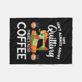 ライフは常にキルティングResもコーヒー フリースブランケット (正面(横))