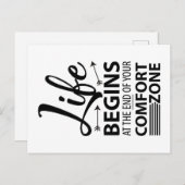 ライフは心地よいゾーンSpruchの終わりから始まる ポストカード (正面/裏面)