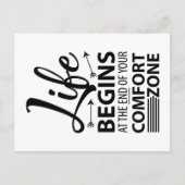 ライフは心地よいゾーンSpruchの終わりから始まる ポストカード (正面)