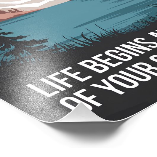 ライフは心地よい・ゾーンの終わりから始まる フォトプリント            (角)