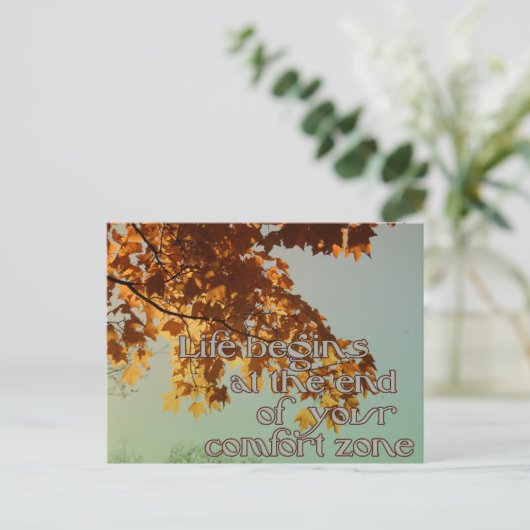 ライフは心地よい・ゾーンの終わりから始まる ポストカード (スタンド正面)