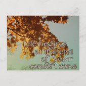 ライフは心地よい・ゾーンの終わりから始まる ポストカード (正面)