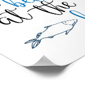 ライフは湖で良い魚釣り引用文 ポスター (角)