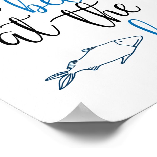 ライフは湖で良い魚釣り引用文 ポスター (角)