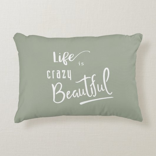 ライフは熱狂する美しい引用文文字 アクセントクッション (正面)