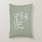 ライフは熱狂する美しい引用文文字 アクセントクッション (正面(垂直))