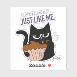 ライフは甘い – 4インチカスタムカットステッカー シール