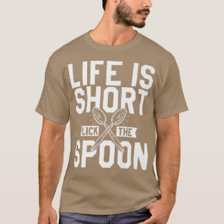ライフは短いスプーンchef料理505 tシャツ
