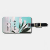 ライフは短旅感動的引用文 ラゲッジタグ (正面横)